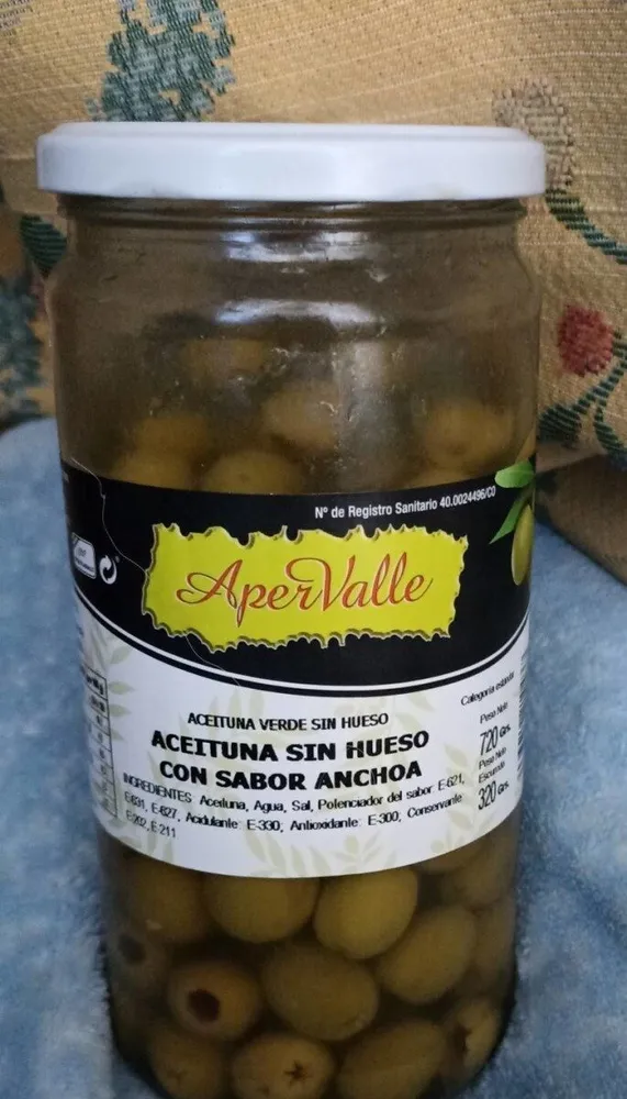 Aceituna sin hueso sabor anchoa