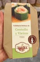 Calabacín relleno de centollo y vieiras
