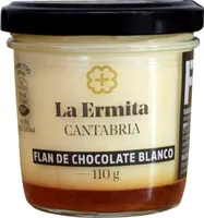 Flan de chocolate blanco sin gluten