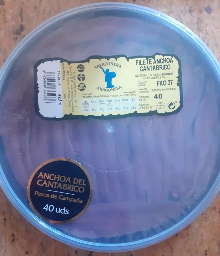 Filete Anchoas Cantabrico