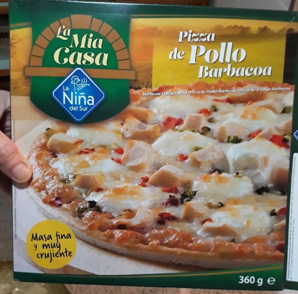 Pizza de pollo barbacoa