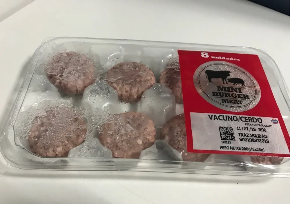 Mini burger de vacuno y cerdo
