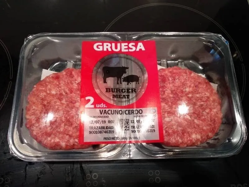 Burger gruesa de vacuno y cerdo