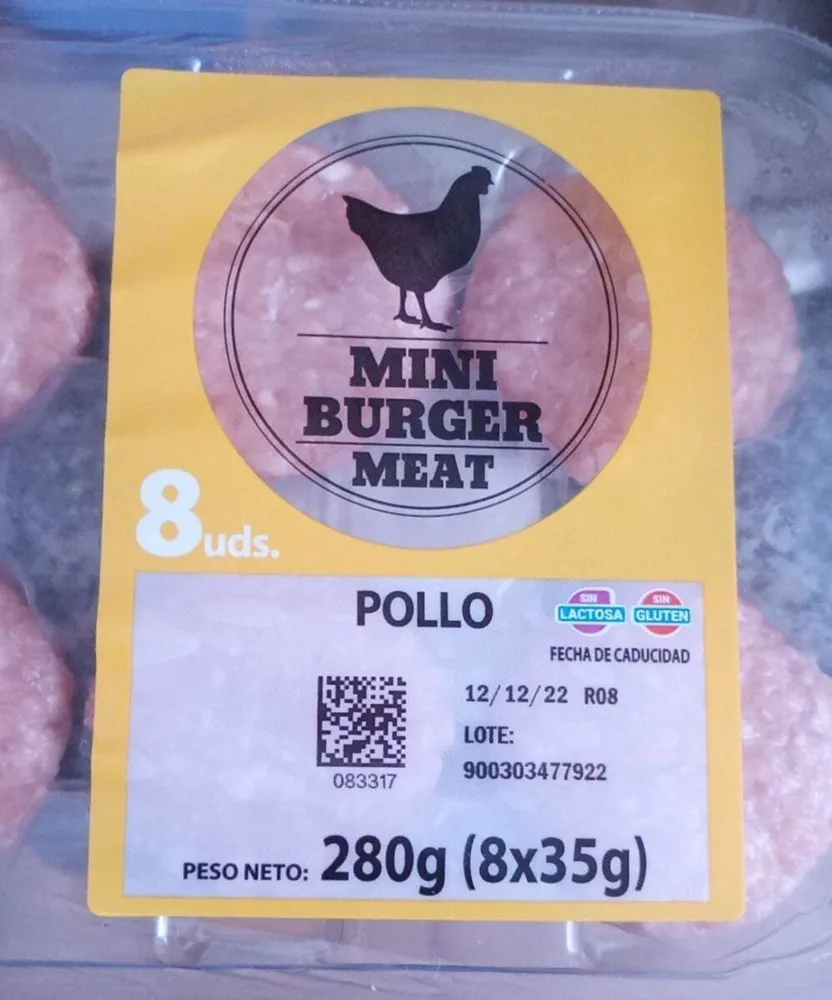 Mini hamburguesas de pollo