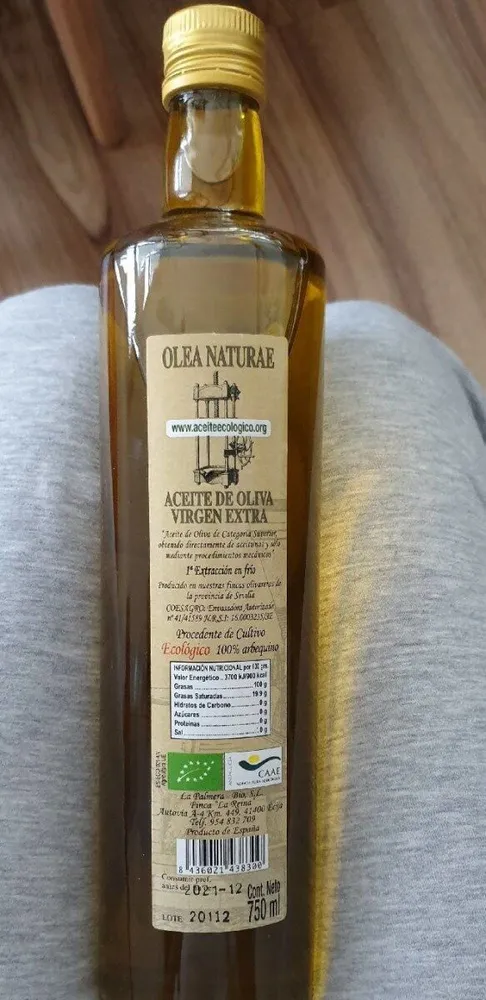 Aceite de oliva virgen extra ecológico