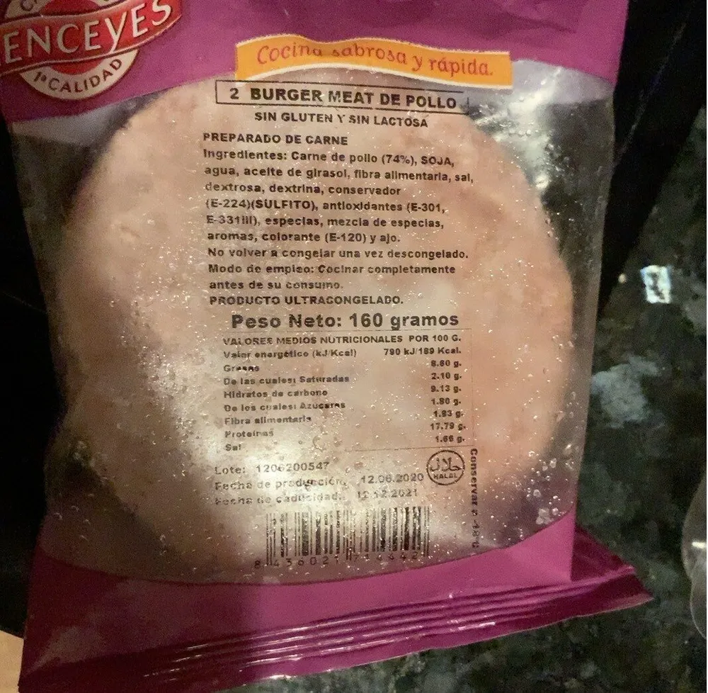 Burger meat de pollo
