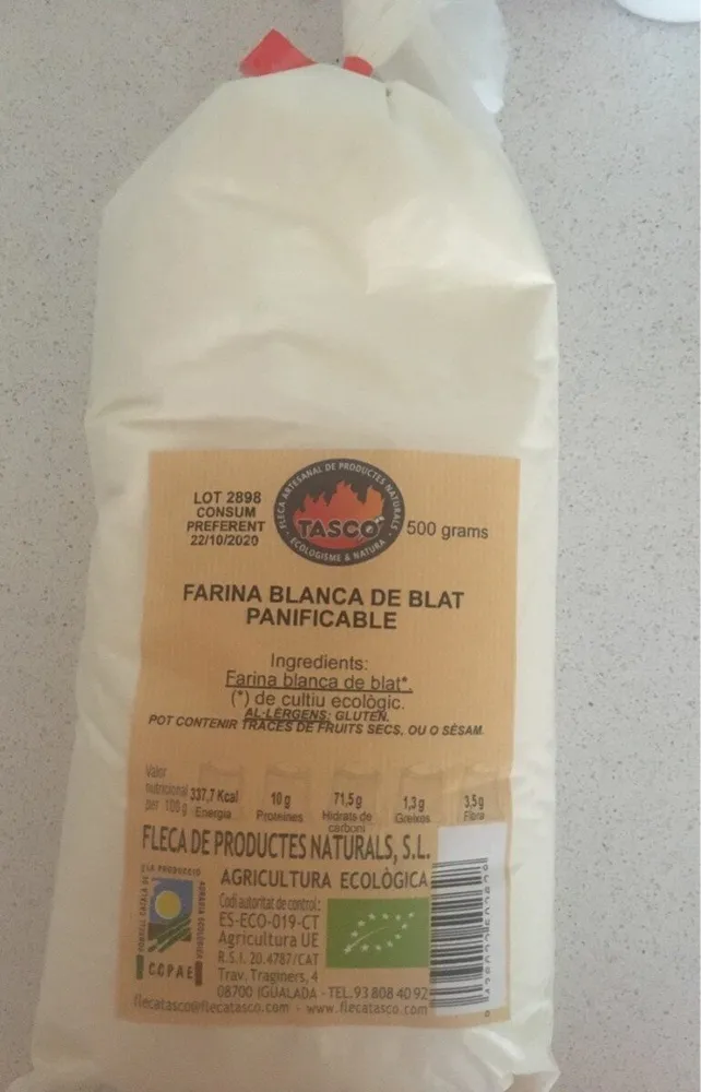 Farina blanca de blat panificable