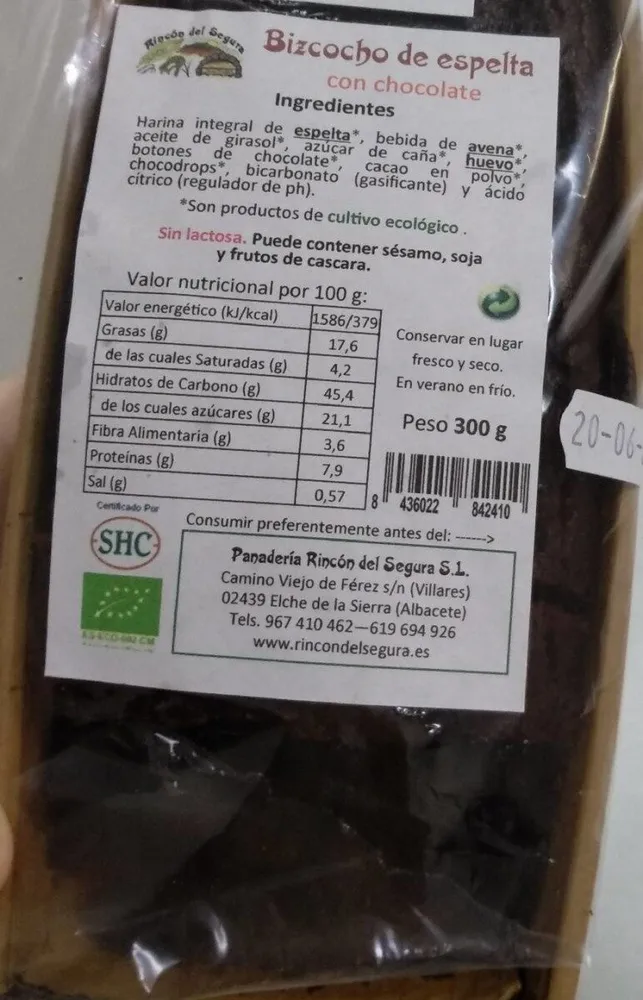 Bizcocho de espelta