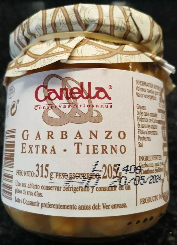 Garbanzos cocidos