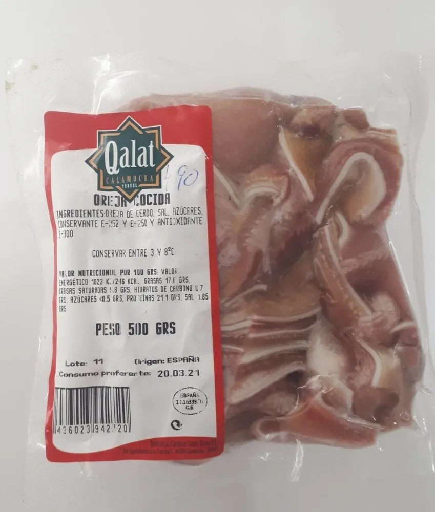 Oreja cocida