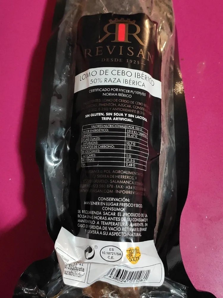 Lomo de cebo ibérico