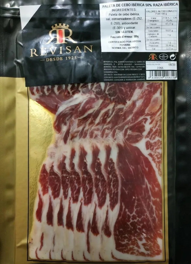 Paleta de cebo ibérica