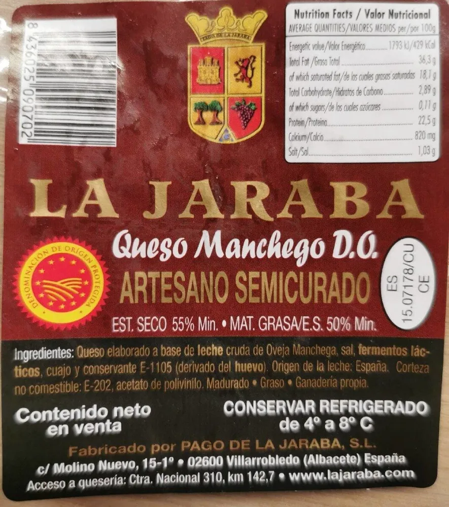 Queso Manchego La Jaraba