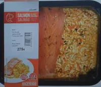 Salmón al curry con arroz