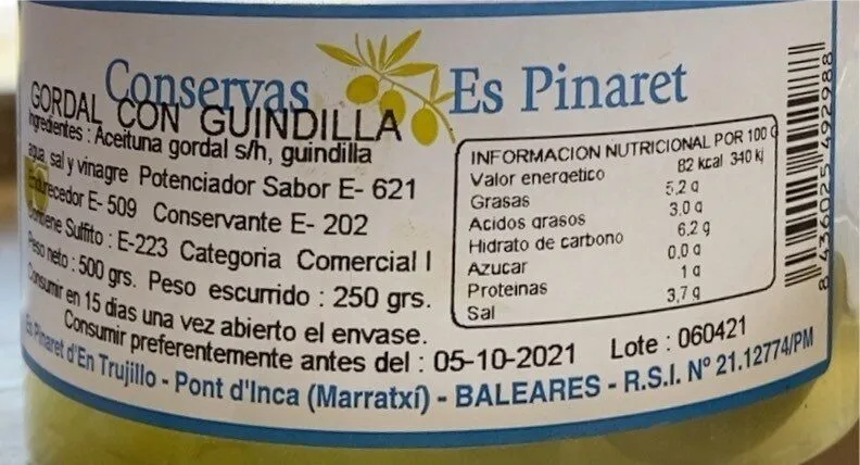 GORDAL CON GUINDILLA