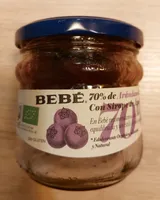 Fruta untable mermelada arándanos con sirope