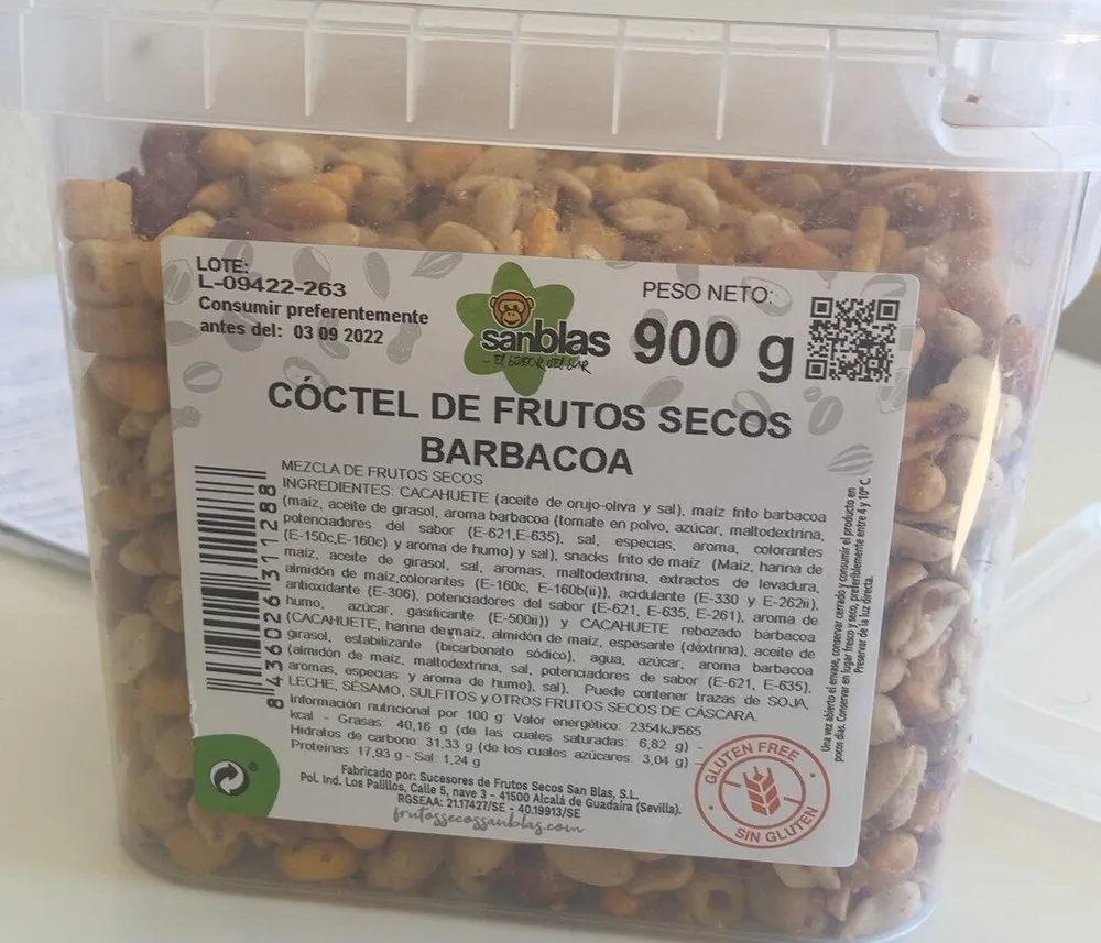 Cóctel de frutos secos barbacoa