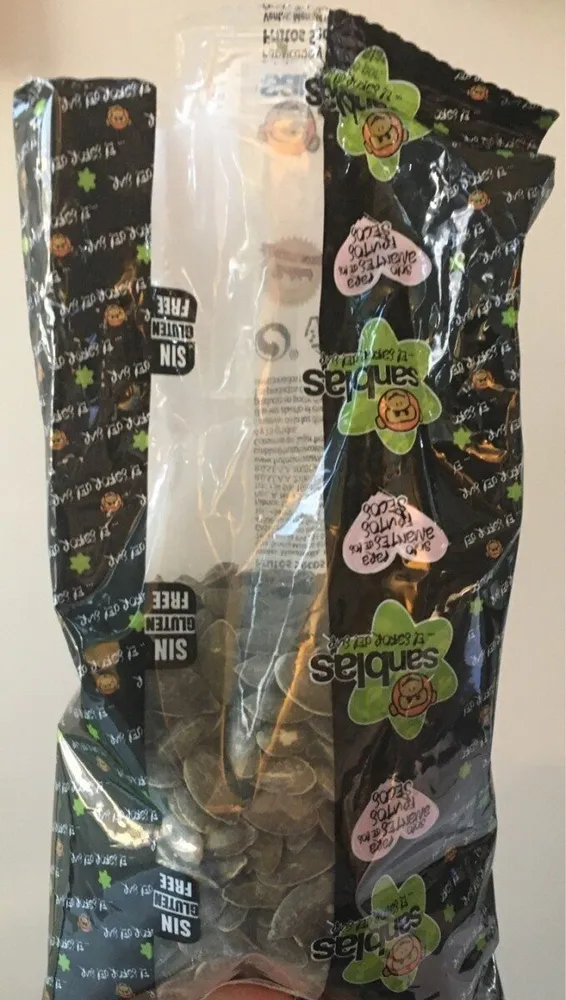 Pipas peladas de calabaza con sal