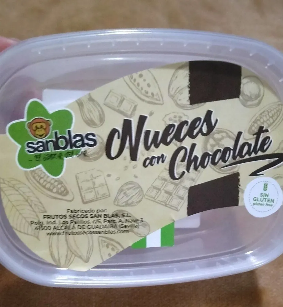 Nuez con chocolate