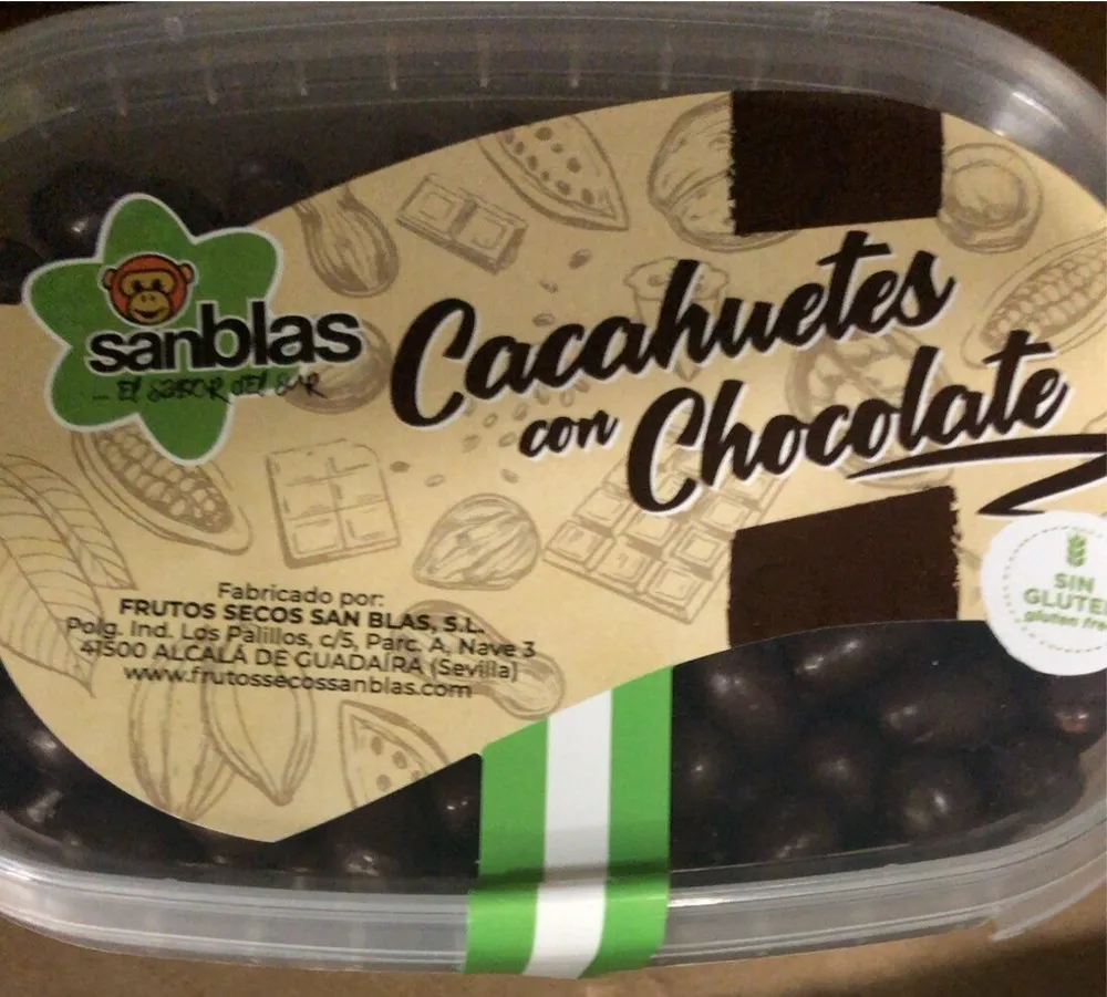 Cacahuetes con chocolate