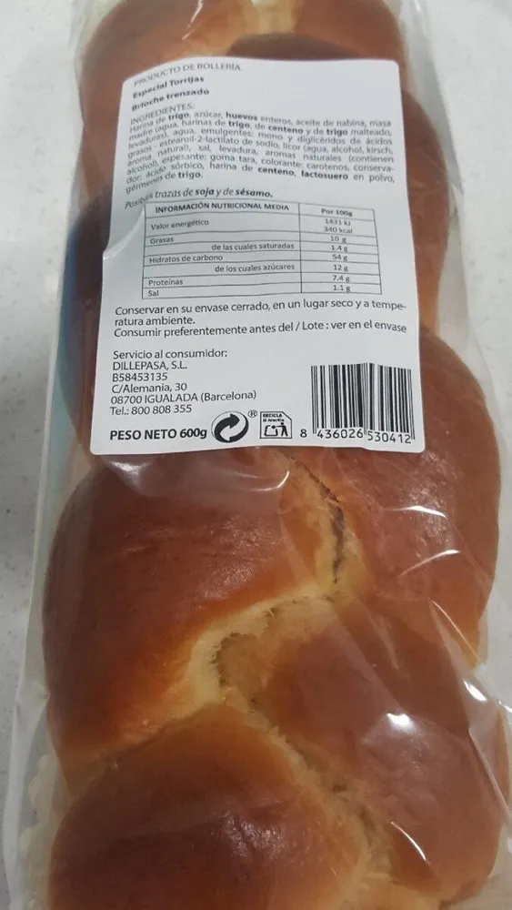 Brioche trenzado especial torrijas