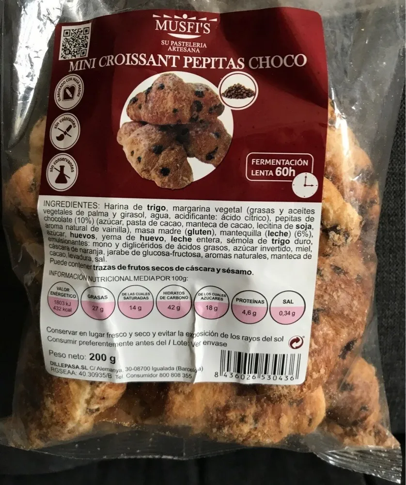 Mini croissant pepitas choco
