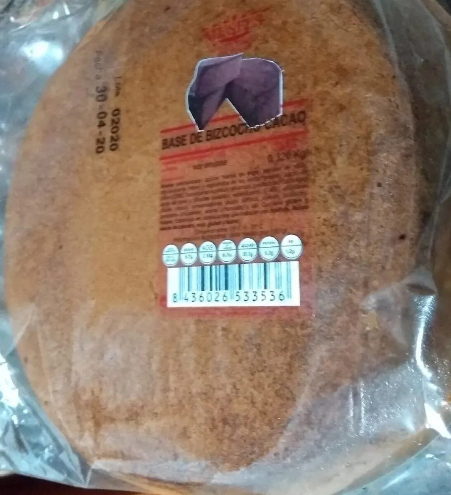 Base Bizcocho Cacao