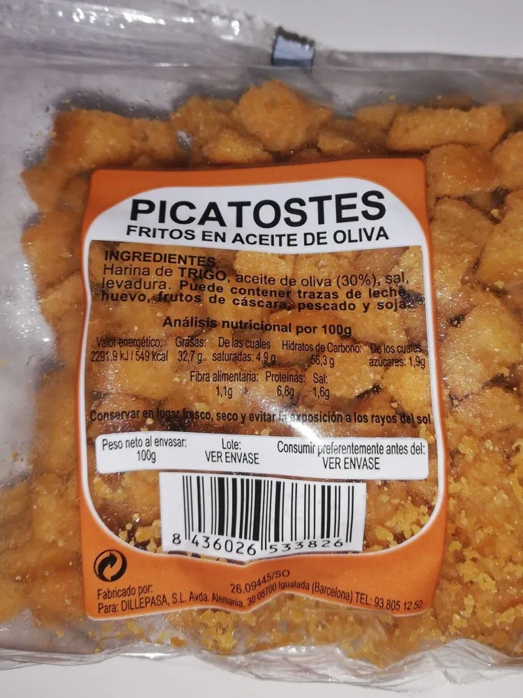 PICATOSTES FRITOS EN ACEITE DE OLVIA