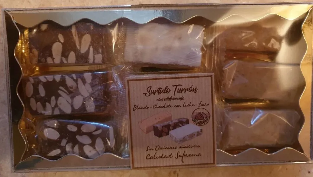 Surtido turrón con edulcorante