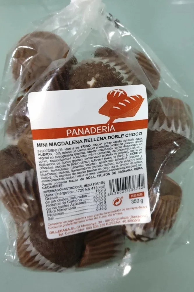 Mini Magdalena rellena doble choco