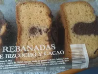 Rebanadas bizcocho y cacao