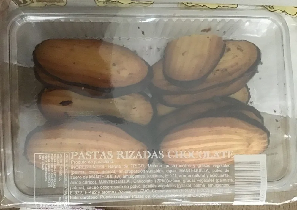 Pastas Rizadas Chocolate