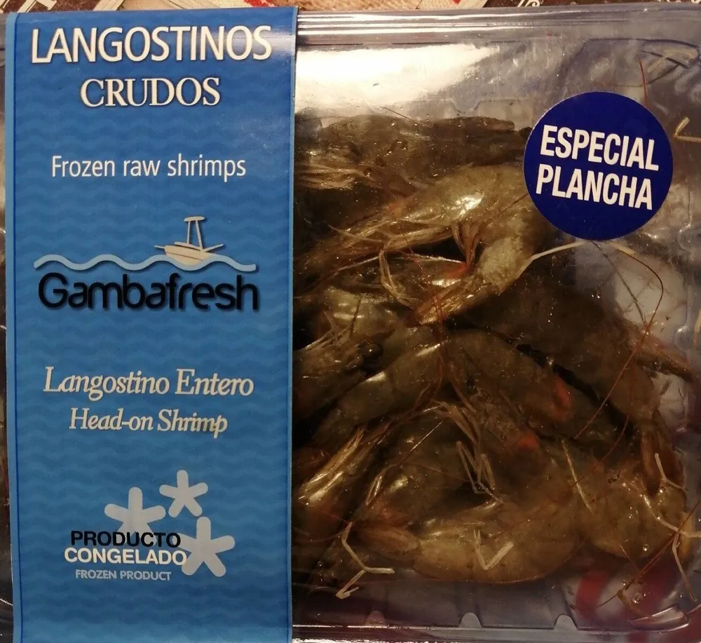 Langostino crudo congelado