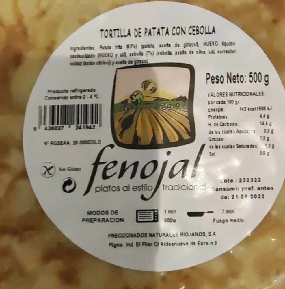 Tortilla de patatas con cebolla
