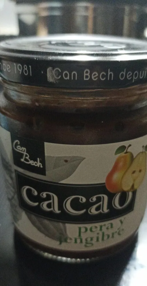 Mermelada pera y cacao