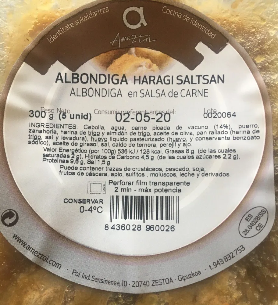 Albondiga en salsa de carne