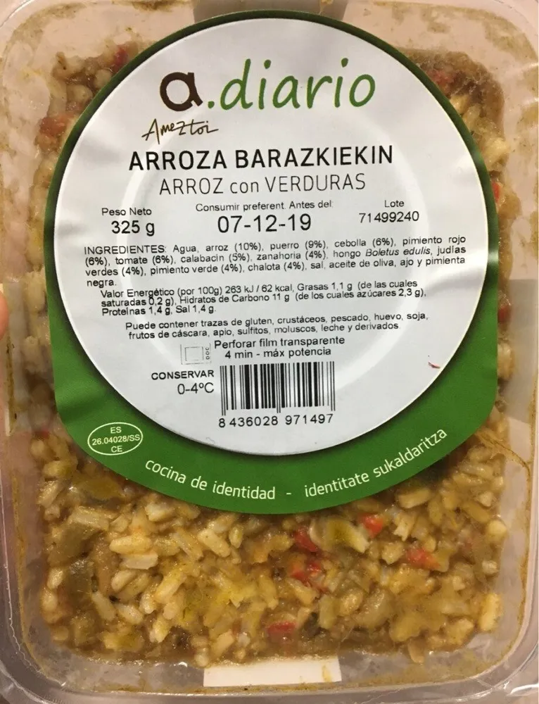 Arroz con verduras