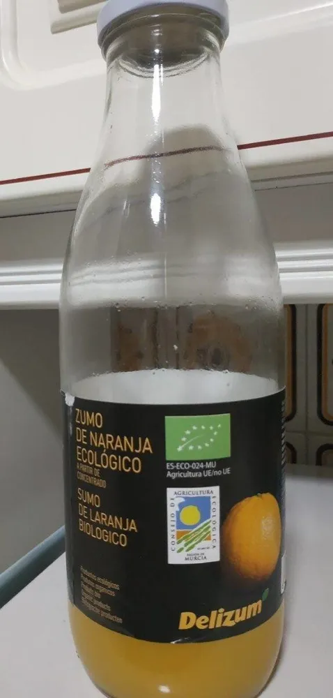 Zumo de naranja ecológico