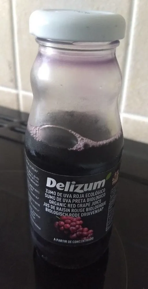 Organic red grape juice