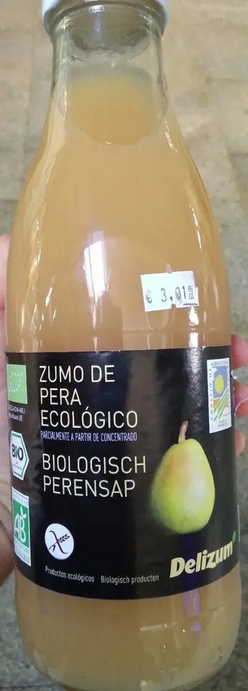 Zumo de pera ecológico
