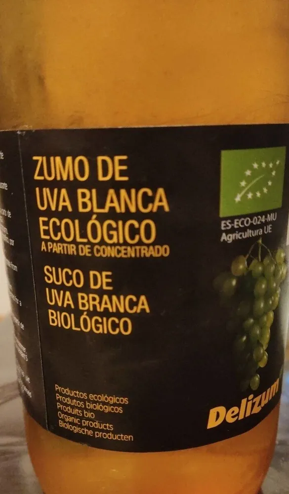 Zumo de uva blanca ecológico
