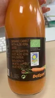 Organic carrot with aloe vera juice