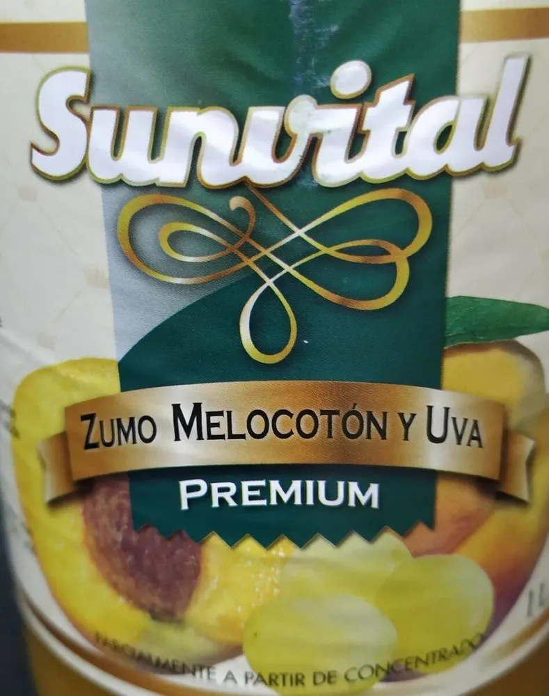 Zumo melocotón y uva