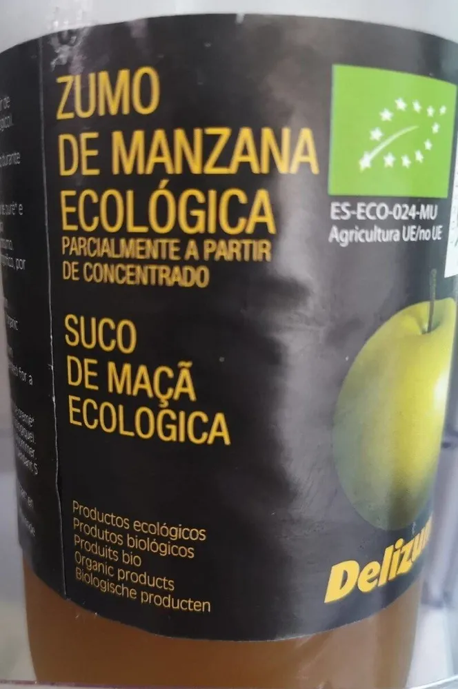 Zumo de manzana ecológica