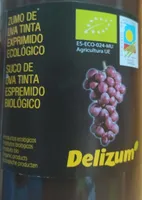 Zumo de uva tinta exprimido ecologico