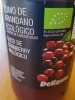 Zumo de arándano ecológico