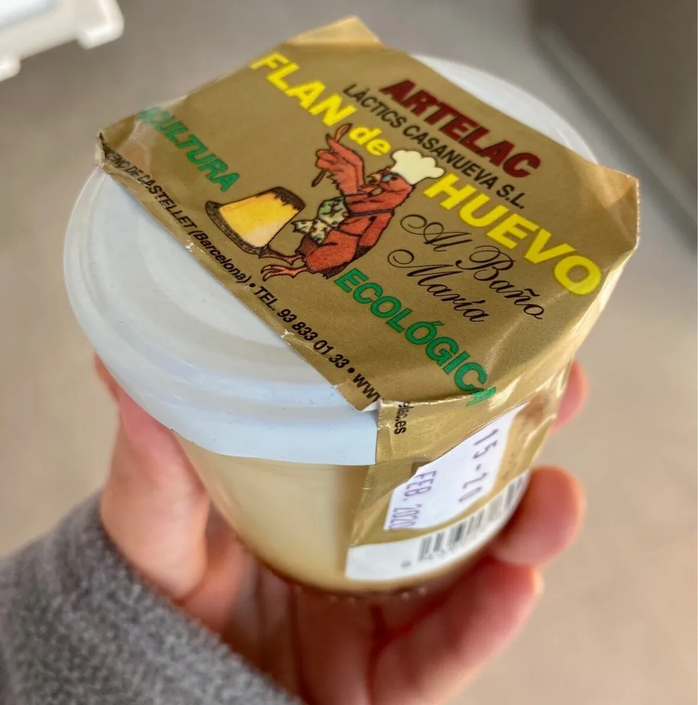 Flan de huevo al baño maria
