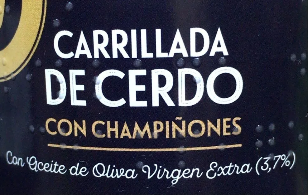 Carrillada de cerdo con champiñones