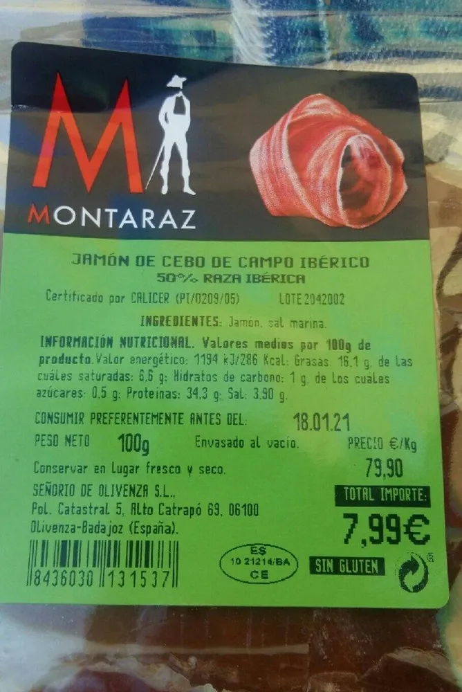 Jamón de cebo