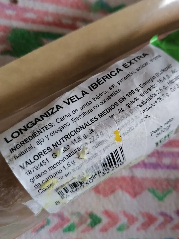 Longaniza vela Ibérica Extra